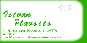 istvan plavsits business card